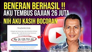 BISA DI TIRU!! INI CARA SAYA DAPAT 26 JUTA/BULAN DARI YOUTUBE, AKU KASI BOCORAN