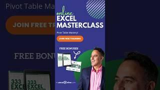 Free Excel Masterclass! ‍ https://www.myexcelonline.com/free-excel-pivot-tables-webinar/