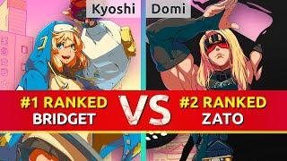 GGST ▰ Kyoshi (#1 Ranked Bridget) vs Domi (#2 Ranked Zato). High Level Gameplay