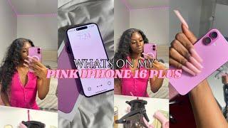 WHATS ON MY IPHONE 16 PLUS!? PINK EDITION