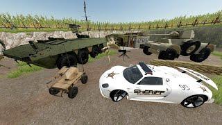 Police Find Hidden Army Base with Stolen Tanks | Farming Simulator 22