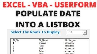 VBA Userform Populate a Listbox With Dynamic Range of Cells