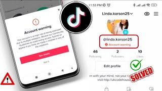 How to Remove TikTok account Warnning️ (Quick Fix)