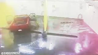 Video shows murder suspect washing inside of truck