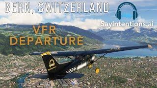 SayIntentions.AI - Customized VFR Departure- Fully dynamic AI ATC for MSFS. Bern, Switzerland - LSZB