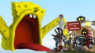 NEW SPONGEBOB EATER VS TREVOR HENDERSON VS ALL MONSTER in Garry's Mod!