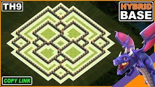 NEW! TH9 HYBRID/TROPHY Base 2024 COPY LINK | Town Hall 9 (TH9) Base Design – Clash of Clans