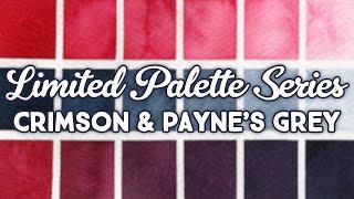 Limited Palette Series Ep. 2 | Alizarin Crimson & Payne's Grey | Astarion Watercolor Painting