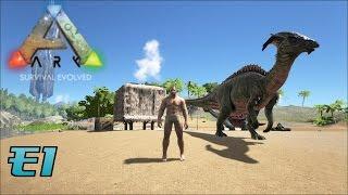 Ark: survival evolved Ep1: Kira the Parasaur