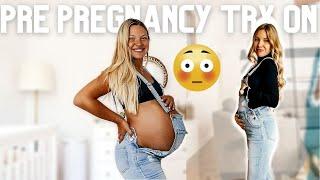 TRYING ON MY PRE PREGNANCY CLOTHES WITH MY MOM| 39 WEEKS PREGNANT | TMI PREGNANCY SYMPTOMS / FACTS