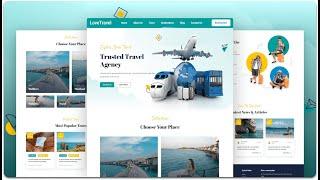 How to Create a Responsive Travel & Tour Website Design Using HTML, CSS and JavaScript Only