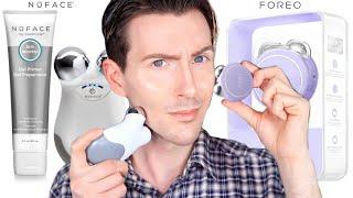 NuFACE mini vs FOREO BEAR mini Review | The difference between these microcurrent facials