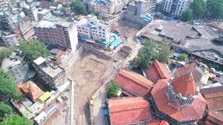 Bird's eye view of Pune Metro underground route from Swargate to Civil Court