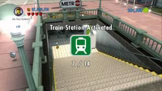 LEGO City Undercover - All 14 Train Stations Activated - Emeral Night Unlocked