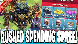 Buying and Spending the Clashmas Offers on my Rushed TH17! (Clash of Clans)