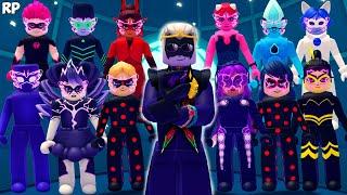ALL AKUMATIZED VILLAINS DO GRUPO NO MIRACULOUS RP - MIRACULOUS ROBLOX!