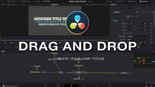 How to Create Drag and Drop Titles in DaVinci Resolve 16