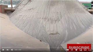 Relaxing sound with Conveyor belt unloading sand on big ship ll Amazing work 2