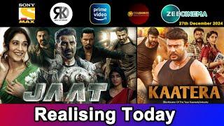 3 New South Hindi Dubbed Movies Releasing Today | Jaat Movie, Kaatera | 27th December 2024