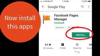 How to download Facebook page manager on mobile