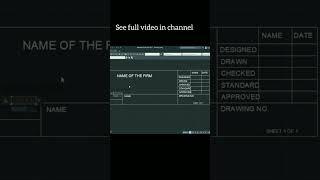 how to make title Block in #AutoCAD #manikemove