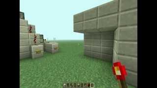 Скрытая дверь в стене в minecraft