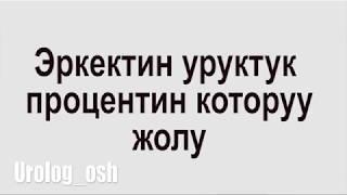 УРОЛОГ  ТУКУМСУЗДУК ЭРКЕКТИН КУБАТУУГУ ТУУРАЛУУ