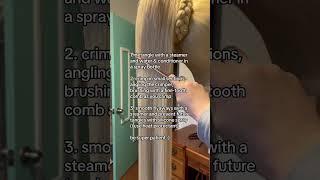 wig styling tips! #cosplaywig #wigtutorial #crimping #steaming #wigmaking #ponytailwig #cosplaytips