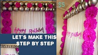 birthday decoration ideas at home/ how to decorate birthday party at home/easy birthday DIY