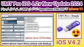 Iphone 5s to 15 Pro Max Open Menu FMI off done 100% by UMT Pro dongle | UMT Pro iOS latest update