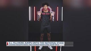 Licking Heights grad, Ohio State commit wins long jump national championship