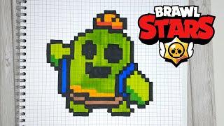 Pixel Art  : Comment Dessiner SPIKE - BRAWL STARS