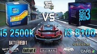 i5 2500K vs i3 8100 Test in 8 Games