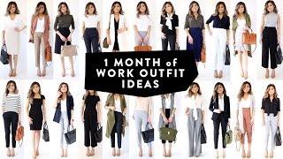 1 MONTH OF WORK OUTFIT IDEAS | Professional Work Office Wear Lookbook | Miss Louie