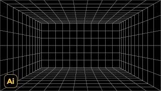 Simple Perspective Grid Empty Room Background Design | Adobe Illustrator Tutorials