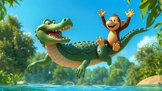 Monkey and Crocodile|#viralvideo #story #viralvideo #kids #stories#bedtimestories