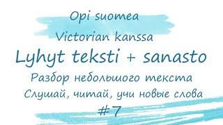 Разбор небольшого текста. Финский язык. Слушай, читай, учи новые слова. Уроки финского языка.