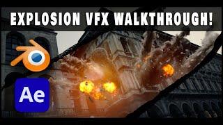 Epic Window Explosion VFX | Blender + After Effects Walkthrough ft. KHAOS Add-on