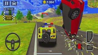 gari vs auto #136 police Drift Gari Driving