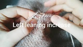 How to knit increase without holes?