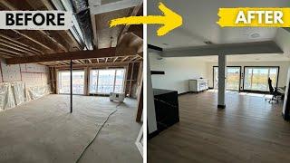 Transforming my unfinished walkout basement into NEW home office & studio!