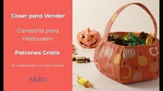 Canasta para Halloween con telas de Katia Fabrics | Tutorial Fácil con Patrones Gratis 