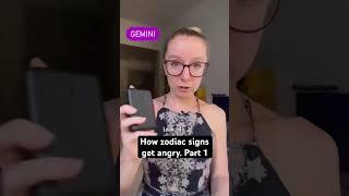 How zodiac signs get angry. Part 1 #shorts #astrology #aries #taurus #gemini