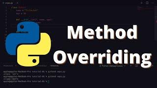 [31] Method Overriding with super() in Python | Python for Beginners