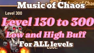 Hero Wars Music of Chaos Level  130 to 300! Low and High Buff Team! Auto