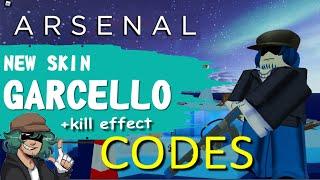 Все коды в АРСЕНАЛ | Arsenal Codes | Skin GARCELLO | Новый код