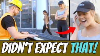 Construction Worker Piano Prank on Public Piano