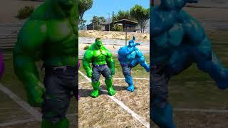 K Bigger Iron Man VS Color Hulk Which Random Team Will Win  #shorts #gta5 #hulk