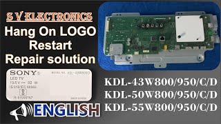 Sony android Tv Logo hang Restart Software repair | 43 50 55 Inches | 800C 800D 950C 950D | English