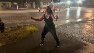 Kate Solo Swing Dancing in the Phoenix Rain After 27 Days of 110°+ Heat